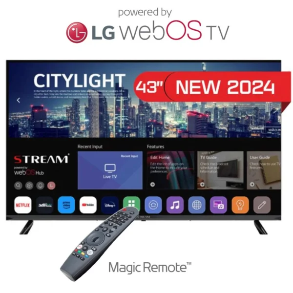 Televisor 43" STREAM SYSTEM Full HD Smart Tv LG WEB OS+ Magic Remote