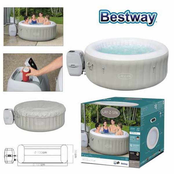 SPA TAHITI 180X180X66CM 4-6 PERSONAS BESTWAY