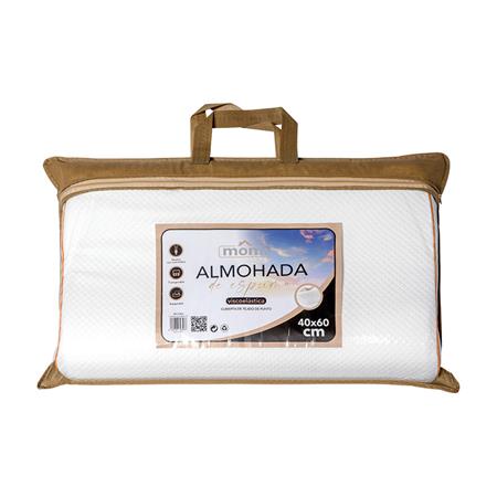 almohada-de-espuma-viscoelastica-40x60-cm-momi (1) ALMOHADA DE ESPUMA VISCOELÁSTICA 40X60 CM MOMI