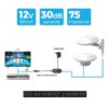 ANTENA TV INTERIOR / EXTERIOR CAMPING 4G VOLTEN