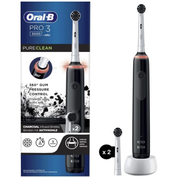 braun-oral-b-cepillo-pro-3-3000-charcoal-2-recambios-d5055233 Braun Oral B Cepillo Pro 3 3000 Charcoal+ 2 Recambios