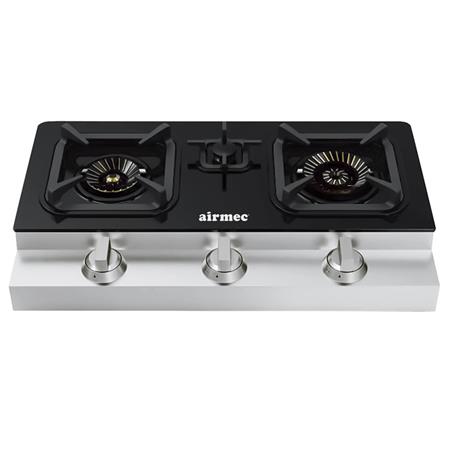 cocina-gas-cristal-templado-airmec-3-fuegos PLANCHA DE ASAR INOXIDABLE LARRYHOUSE 3 FUEGOS