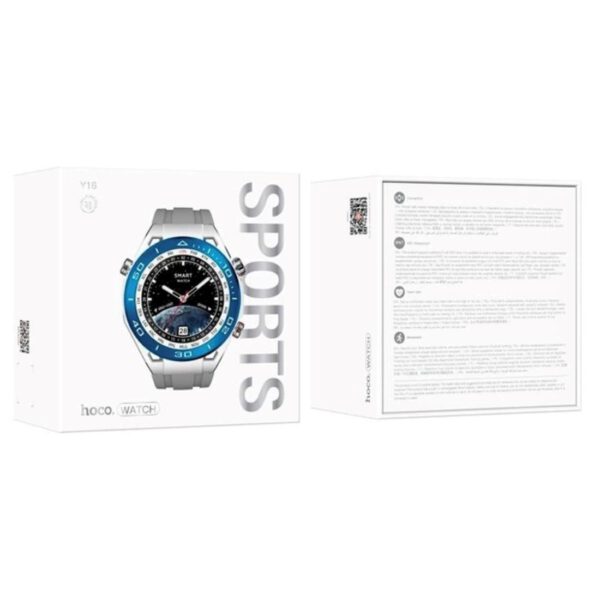 Hoco Y16 SmartWatch con llamadas Bluetooth Deportivo Plata