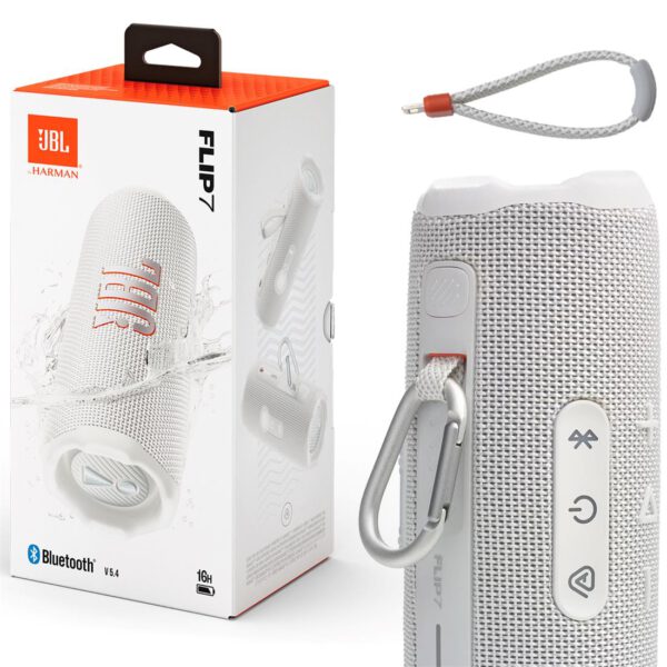 Jbl Flip 7 Altavoz Bluetooth portátil IP68 con Auracast Blanco