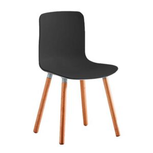 SILLA ESTILO ESCANDINAVO NEGRA SERIE GALDER MOMI 45X46X79 CM
