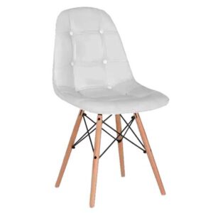 SILLA ESTILO NÓRDICO 45X53X79CM BLANCA SERIE VISBY MOMI