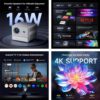 Wanbo DaVinci 1 Pro 1080p, 600 Lúmenes, Android TV 11.0 WiFi y Bluetooth