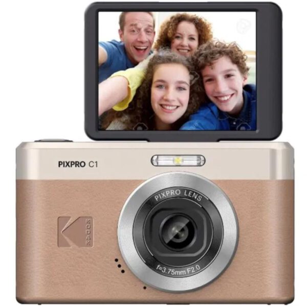 kodak-pixpro-c1-camara-digital-13mp-con-pantalla-abatible-marron Kodak Pixpro C1 Cámara Digital 13MP con Pantalla Abatible Marrón