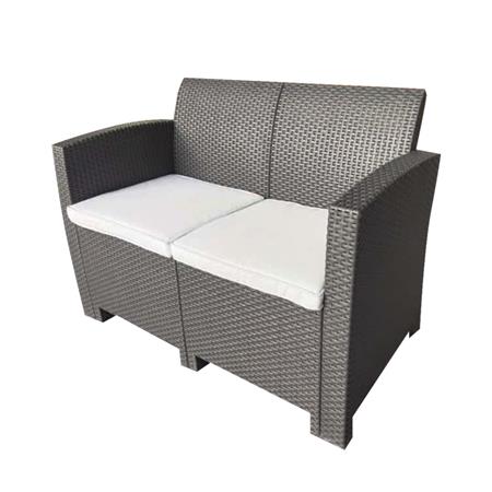 CONJUNTO RESINA SOFA+2 SILLAS+MESA SERIE ORLANDO DONNA GARDEN 4 PCS