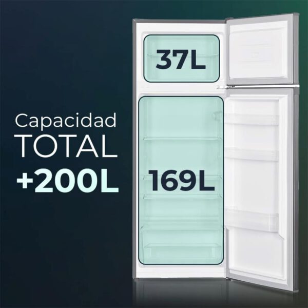 Svan SF145503EX Frigorifico 2 Puertas Ciclico Clase E 143x55x56cm Inox