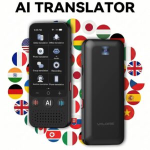 Valore Traductor AI con Pantalla 3.1", Cámara, 139 Idiomas y Chat GPT
